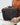 Handmade leather crossbody messenger bag for men – Harrison model, chocolate, back view